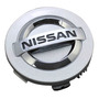 4 Centros De Rin Nissan Np-300 Negro Con Logo Rojo 70mm