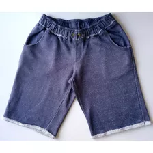 Short Bermuda Azul Algodón Niño Varón Talle 10 Cheeky