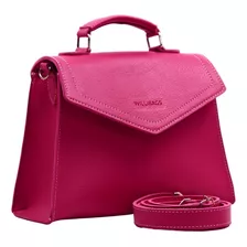 Bolsa Feminina Satchel De Mão E Tira Colo Regulável 