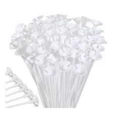 Palito Soporte Porta Globos Blancos X100 Uni Varillas Deco