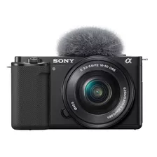  Sony Alpha Kit Zv-e10 + Lente 16-50mm F/3.5-5.6 Oss Ilczve10l Sin Espejo Color Negro