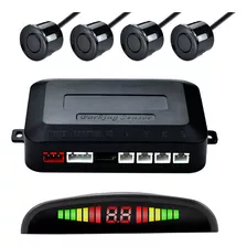 Sensor Retroceso Para Auto Display Kit Completo Color Negro