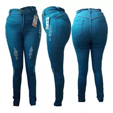Kit 2 Calças Feminina Jeans Cintura Alta Promoção 36 Ao 46