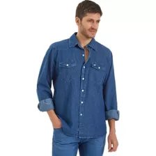 Camisa Hombre Vaquera Tukson Western Cowboy Jean Denim