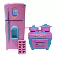 Cozinha Infantil Completa Fogão Geladeira Brinquedos Menina