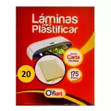 Lámina Para Plastificar Tamaño Carta 175 Micras 