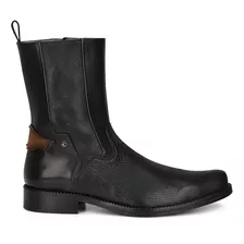 Botas Franco Cuadra Caballero En Piel De Venado Negro