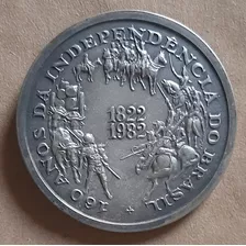 Brasil Medalha 63,5 G Prata 900 160 Anos Independ. 1982 Cmb