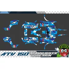 Atv150 O Atv180 Cuatrimoto Graficos Stickers Laminado Glossy