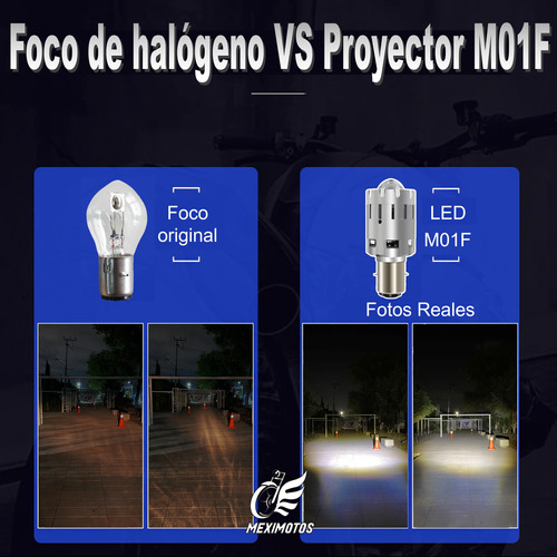 Foco Led Proyector Premium 5000lm Auto Moto Ba20d Lupa 1pz Foto 5