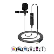 Microfone Lapela Condensador Omnidirecional - Cabo 6 Metros