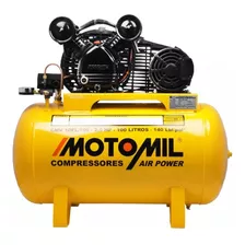 Compressor De Ar 2hp 140psi Cmv-10pl/100a Motomil Cor Amarelo Fase Elétrica Monofásica Frequência 60 Hz 220v