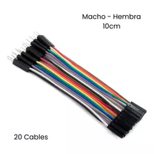 Cable Dupont Macho-hembra 20 Cables 10 Cm Protoboard Arduino