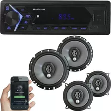 Som Automotivo Bluetooth New Trip + 4 Alto Falantes 240wrms