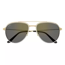 Lentes De Sol Cartier Ct0325s-007 59 Dorado Hombre