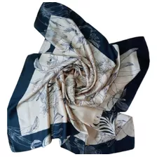 Lenço Feminino Toque Seda 90x90cm Blusa Bandana Acessório