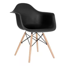 Cadeira Charles Eames Eiffel Wood Daw Com Braços Cores Estrutura Da Cadeira Preto