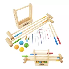 Jogo Croquet Brinquedo De Madeira Educativo Newart Com Bola