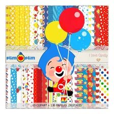 Kit Digital Payaso Plim Plim Papeles + Clipart