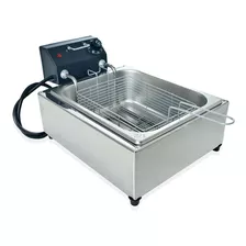 Fritadeira Elétrica 5 Litros 1 Cuba Profissional Inox 220v