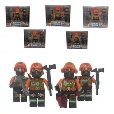 Boneco Lego Play Box Bombeiro Fire Fighter Articulado