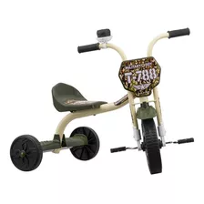 Triciclo Para Criança Menino Military Infantil Velotrol Kids Cor Verde