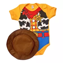 Body Bebê Temático Mesversário Cowboy + Chapéu