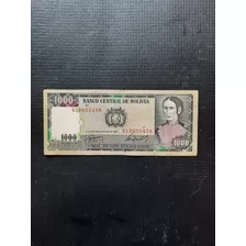 Cédula Estrangeira Da Bolívia 1000 Pesos Bolivianos Mbc 