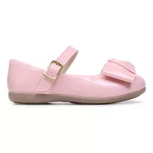 Sapatilha Infantil Menina Verniz Rosa Boneca Lacinho Confort