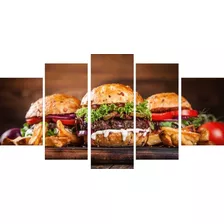 Mosaico Lanche Hamburguer Lanchonete Quadro Painel