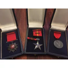 Set De 3 Medallas Pronunciamiento Militar 1973 Ejército