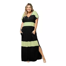 Vestido Plus Size Feminino Moda Evangelica Malha Soltinho 