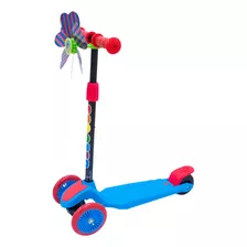 Scooter Con Diseño De Flor Con Luces - De Acero 50kg Azul