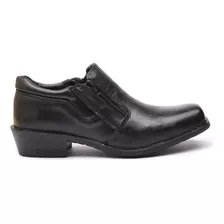 Bota Social Calvest Couro Legítimo Botina Masculina Confort 