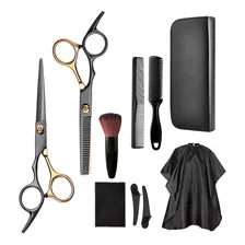 Kit Tesouras Barbeiro Cortar Cabelo Barba Jogo Profissional