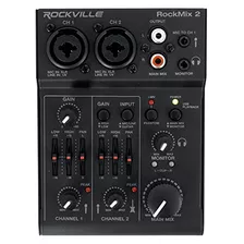 Rockmix 2 Channel Mic Instrument Pro Mezclador De Graba...