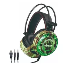 Headset Fone Gamer Pro Camuflado Com Microfone Led Lc827