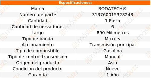 (1) Banda Accesorios Micro-v Raider 3.7l 6 Cil 08/09 Foto 2