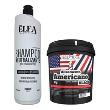 Alisamento Americano Blac + Shampoo Neutralizante Troia Hair