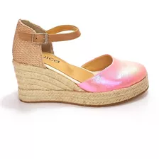 Sandalias Alpargatas Espadrilles Zapatilla Taco Chino Yute 