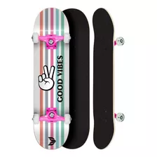 Skate Montado Profissional Cisco Feminino Good Vibes Abec 5