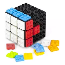 Cubo Mágico 3x3x3 Fanxin Lego Building Blocks - Preto