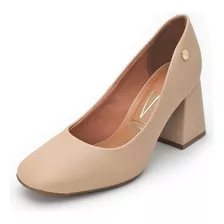 Tacón Medio Beige Cuadrado Vizzano