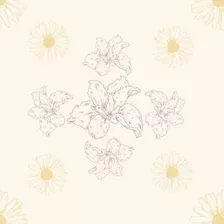 Papel De Parede Adesivo Floral Amarelo E Roxo 1257 R 0,58x3m