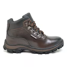 Bota Coturno Couro Cano Curto Modelo Americano