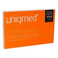 Microcânulas Uniqmed 22g X 50mm + Agulha Auxiliar C/12 Und 