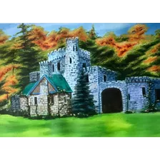 Castillo, Obra De Arte, Cuadro Pintura Oleo Acrílico