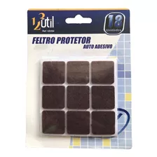 Kit 18 Feltro Protetor Forte Adesivo Quadrado Cadeira Mesa