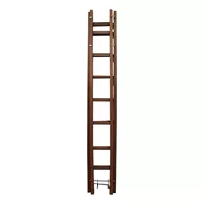 Escalera Extensión 2 Cuerpos De Madera 16 Peldaños 2.7mt