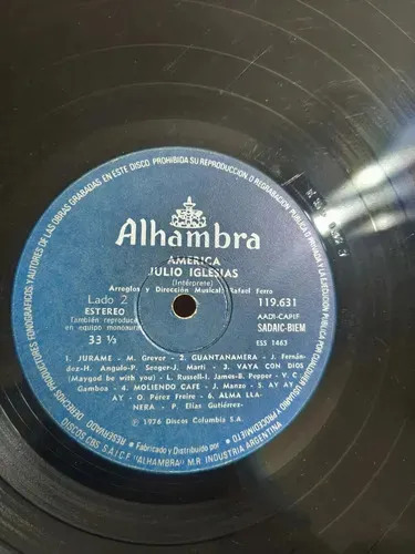 Julio Iglesias - América - vinilo 1976